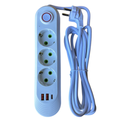 Подовжувач з кнопкою + USB Вхід А03USB- 5М